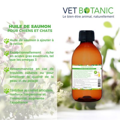 HUILE DE SAUMON - Vitalité, pelage et articulations des chiens et des chats