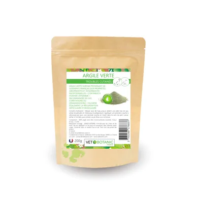 ARGILE VERTE EN POUDRE - Troubles cutanés du chien et du chat