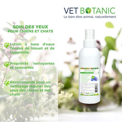 SOIN DES YEUX au bleuet - Hygiène oculaire chiens et chats