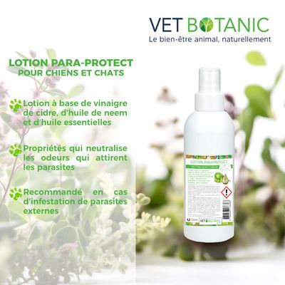 LOTION PARAPROTECT - Neutralisateur d'odeurs pour chiens et chats