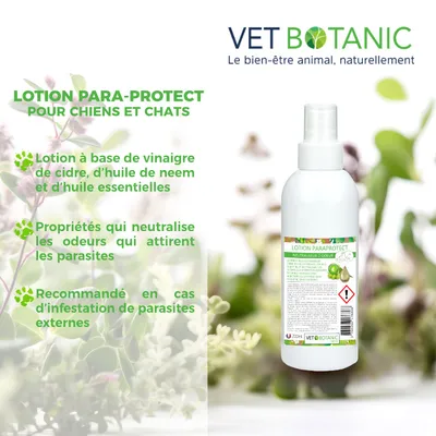 LOTION PARAPROTECT - Neutralisateur d'odeurs pour chiens et chats