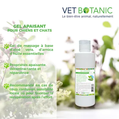 GEL APAISANT - Gel de massage décontractant chiens et chats