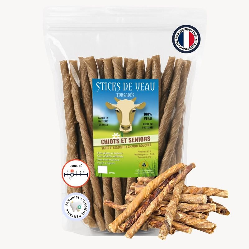 France Croquettes - Torsadés de veau - 100% naturel