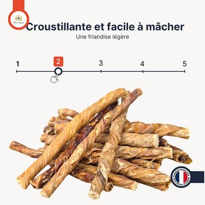France Croquettes - Friandise - Torsadés de veau 100% naturel