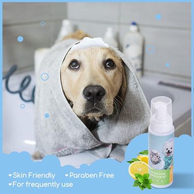 ZENITHMIND Shampooing moussant sec pour chien, chat et lapin