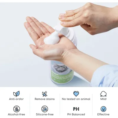 ZENITHMIND Shampooing moussant sec pour chien, chat et lapin