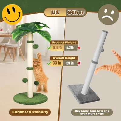 IntiMeg Griffoir pour Chats 80 cm - Cocotier