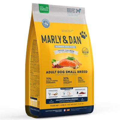 Marly & Dan - Croquettes Sans Céréales au Saumon Chien de Petite Taille