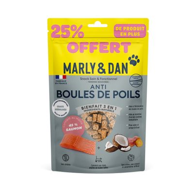 Marly & Dan - Friandises Sans Céréales "Boules de poils" pour Chat