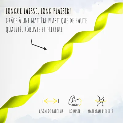 Rudelkönig Lounge pour chien - 5/10m Laisse avec dragonne