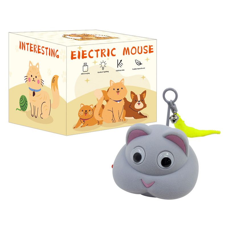 IntiMeg Jouet pour chat en forme de souris mobile