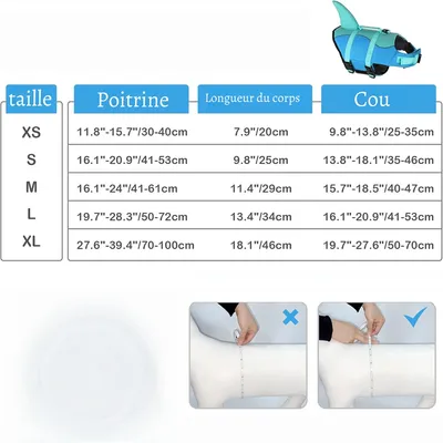 Petopia Gilet de sauvetage pour chien en forme de requin