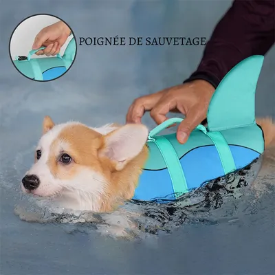 Petopia Gilet de sauvetage pour chien en forme de requin