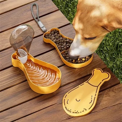 Petopia Goûter et gobelet d'eau portatif pour chien et chat