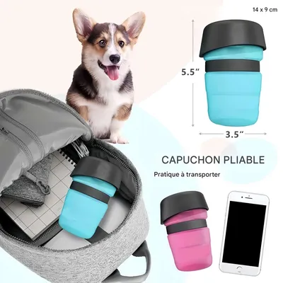 FurryFusion Bouteille de voyage pour animaux de compagnie 520 ml