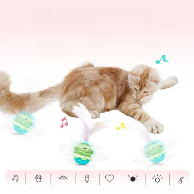 IntiMeg Jouet oscillant pour chat avec plume