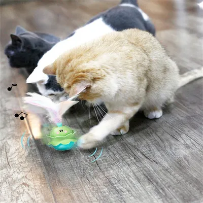 IntiMeg Jouet oscillant pour chat avec plume