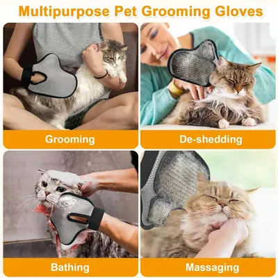 UAMLY Gants de toilettage pour animaux de compagnie
