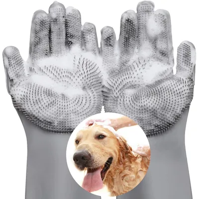 UAMLY Gants de toilettage pour animaux de compagnie