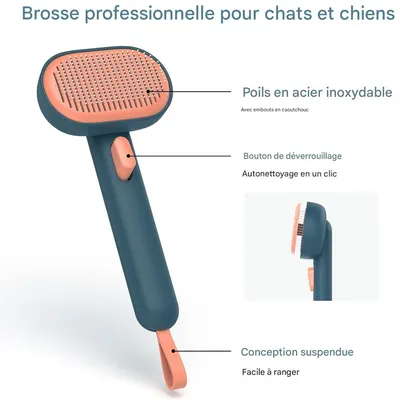 IntiMeg Brosse autonettoyante pour chat et chien