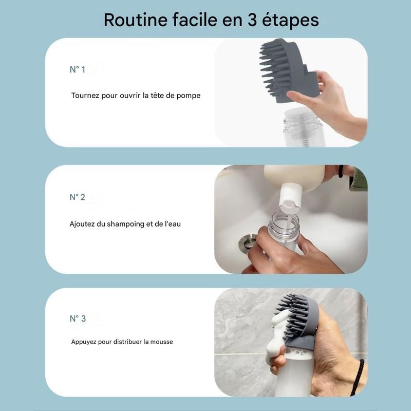 ZenPets Brosse moussante pour animaux de compagnie