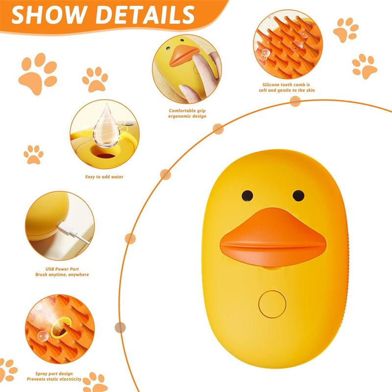 IntiMeg Brosse à vapeur pour chien et chat