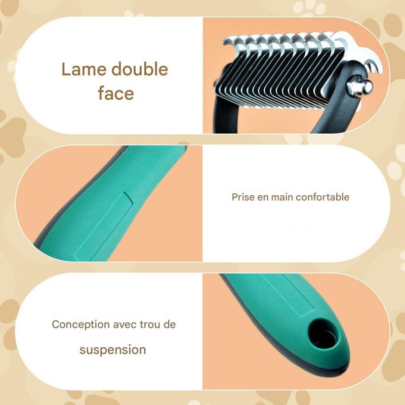 IntiMeg Brosse de toilettage pour chien et chat