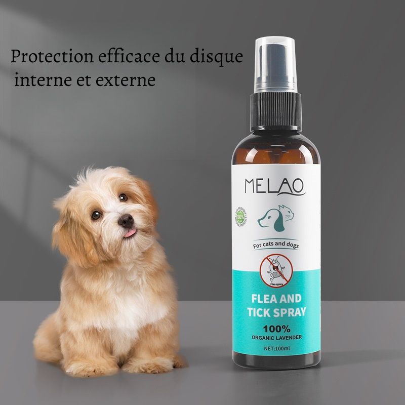 Petopia Spray antipuces pour animaux de compagnie de 100 ml