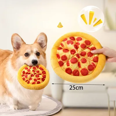 Petopia Jouet à pizza en peluche pour chien et chat
