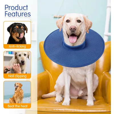 UAMLY Collarín cónico blando postoperatorio para perros