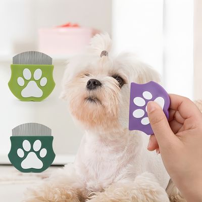 UAMLY Peigne à puces pour animaux de compagnie, peigne à dents fines