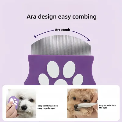 UAMLY Peigne à puces pour animaux de compagnie, peigne à dents fines
