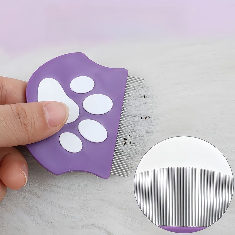 UAMLY Peigne à puces pour animaux de compagnie, peigne à dents fines