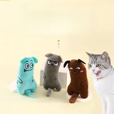 IntiMeg Jouets en peluche avec herbe à chat pour chat