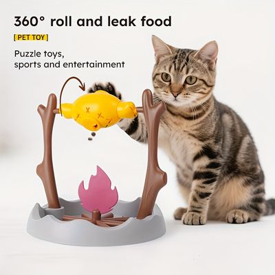 UAMLY Jouet Interactif pour Chat Distributeur de Nourriture Lent