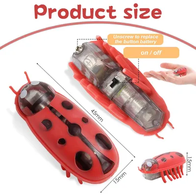 UAMLY Jouet électrique mobile en forme de coccinelle pour chats