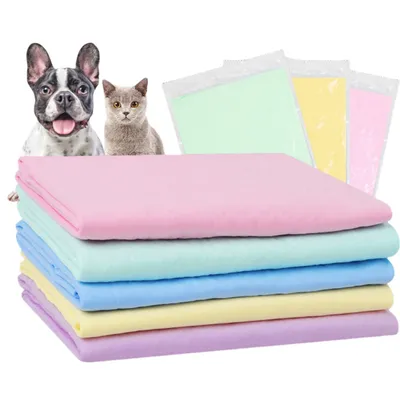 IntiMeg Lot de 5 serviettes pour chat