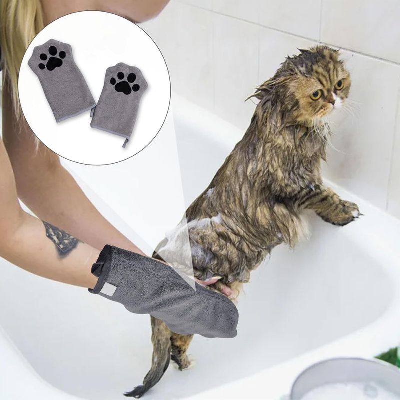 ZenPets Clean Paws Duo Gants Et Serviettes De Nettoyage Pour Et Chat