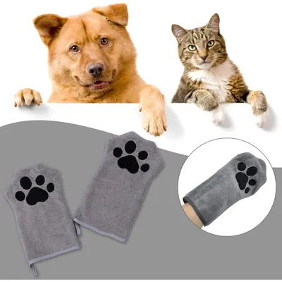 ZenPets Clean Paws Duo Gants Et Serviettes De Nettoyage Pour Et Chat