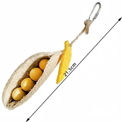 FurryFusion Jouet à mâcher pour oiseaux Pea Pod