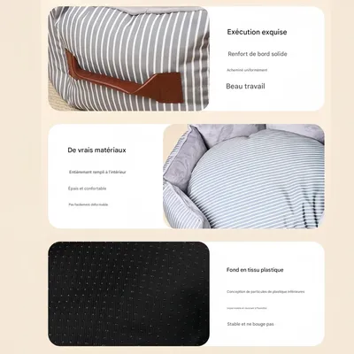 FurryFusion Nid pour chien et chat rayé