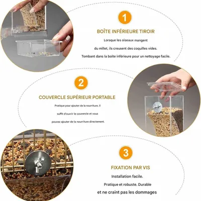 FurryFusion Mangeoire automatique pour oiseaux