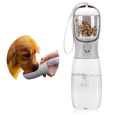 UAMLY Bouteille d'eau pour chien avec récipient pour nourriture