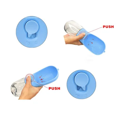 UAMLY Bouteille d'eau pour chien avec récipient pour nourriture