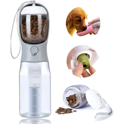 UAMLY Bouteille d'eau pour chien avec récipient pour nourriture