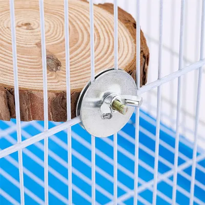 IntiMeg Perchas de madera natural para jaulas de pájaros