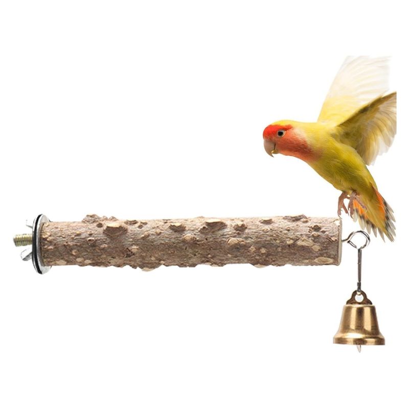 IntiMeg Perchoir en bois pour cage à oiseaux