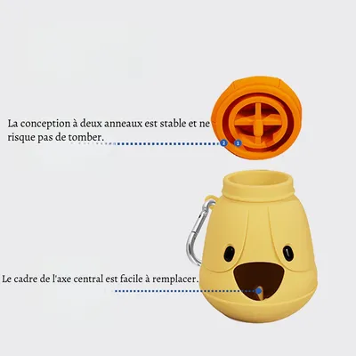 ZenPets Distributeur de sacs en silicone pour animaux de compagnie