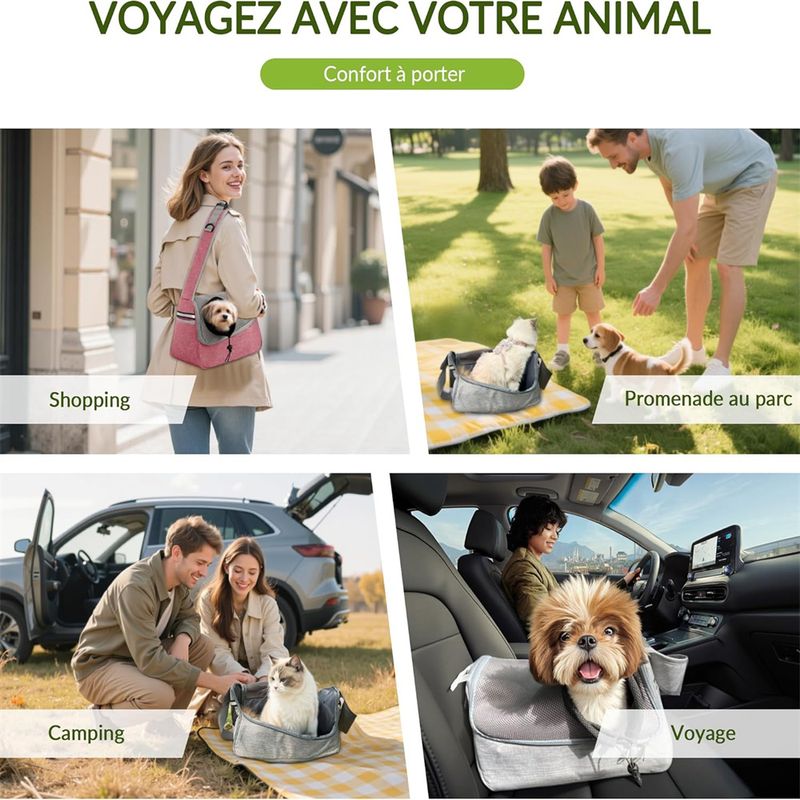 IntiMeg Sac à dos de transport pour chiens et chats