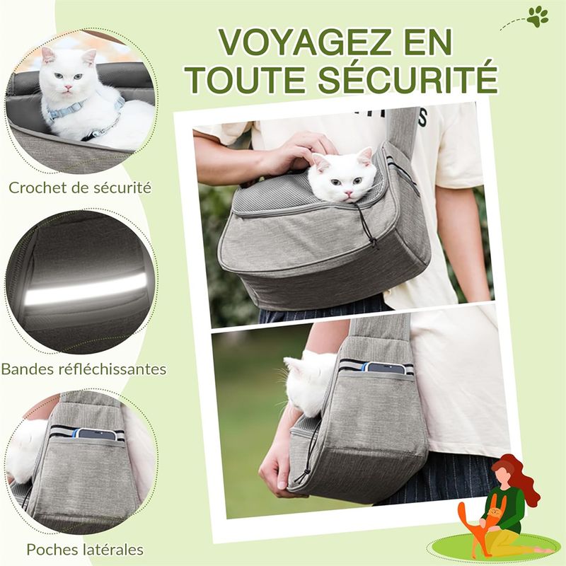 IntiMeg Sac à dos de transport pour chiens et chats